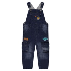 Salopette en jeans doublée jersey "SmileyWorld" bébé garçon