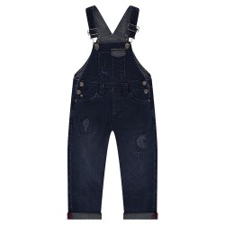 Salopette longueur 3/4 en jean fille