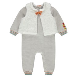 Ensemble gilet +combinaisob bébé fille