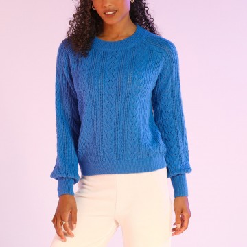 Pull maille fantaisie toucher mohair