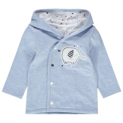 Gilet à capuche chiné avec doublure étoilée bébé garçon