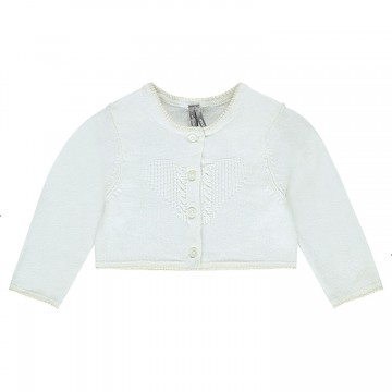 Gilet en coton et laine bébé fille