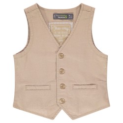 Gilet serveur en coton et lin garçon