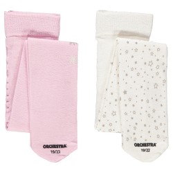 Lot de 2 collants épais bébé fille