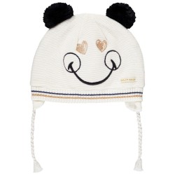 Bonnet en maille à pompons "SmileyWorld" bébé fille