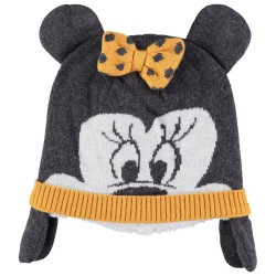 Bonnet "Minnie" en tricot doublé sherpa bébé fille