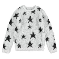 Pull en tricot poil fille