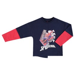 Tee-shirt manches longues effet 2 en 1 "Spiderman" garçon