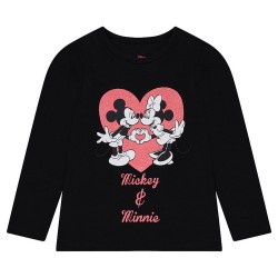 Tee-shirt manches longues "Minnie&Mickey" fille