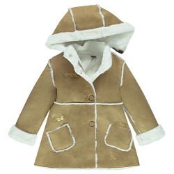 Manteau à en peau retournée fille