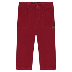 Pantalon en twill doublé jersey bébé garçon