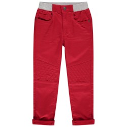 Pantalon en toile à taille élastiquée garçon