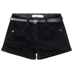 Short en velours avec ceinture amovible fille