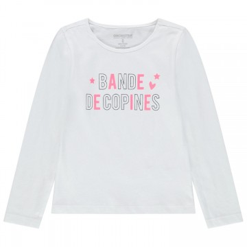 Tee-shirt manches longues en coton bio fille