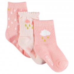 Lot de 3 paires de chaussettes bébé fille