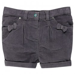 Short velours bébé fille