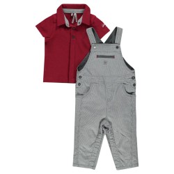 Ensemble polo et salopette longue bébé garçon