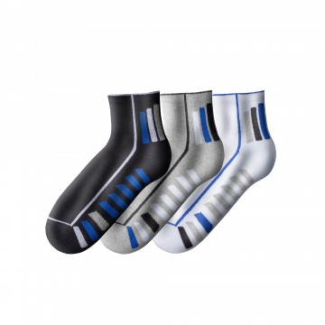 Chaussettes Quarter sport fantaisie - lot de 3 paires