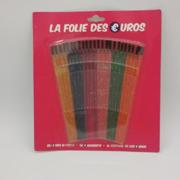 Lot de 24 pinceaux multicolores