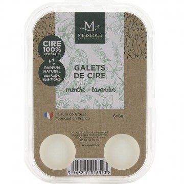 6 galets de cire - Menthe - Lavandin