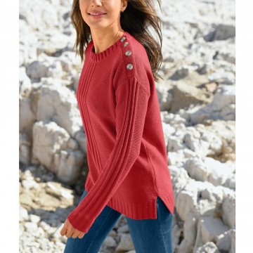 Pull col rond maille anglaise