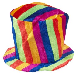 Chapeau haut de forme multicolore adulte