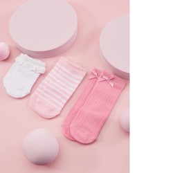 Lot de 3 paires de chaussettes bébé fille