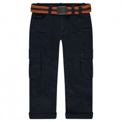 Pantalon cargo doublé jersey garçon