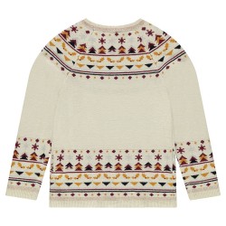 Pull en tricot avec motifs jacquard fille