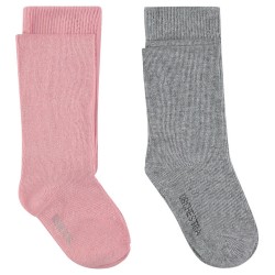 Lot de 2 collants épais unis bébé fille