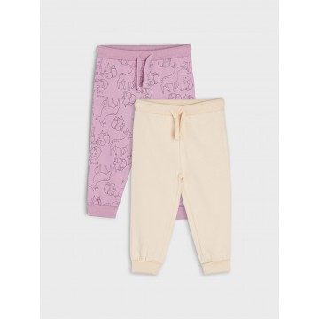 Lot de 2 pantalon de jogging bébé fille