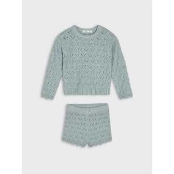 Ensemble pull et short bébé fille