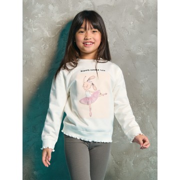 Sweatshirt à volants fille