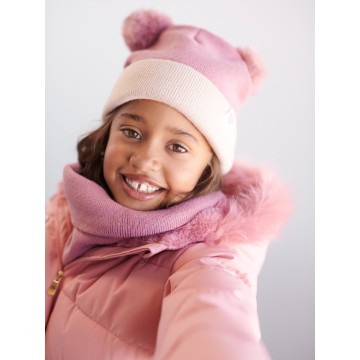 Ensemble bonnet et snood fille