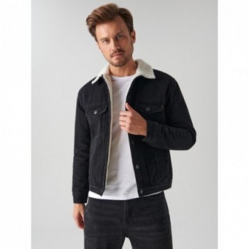 Veste doublée sherpa en denim