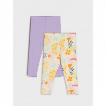 Lot de 2 leggings bébé fille