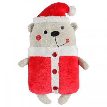 Ours en peluche avec costume de père de Noel pour enfant