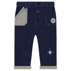 Pantalon en molleton effet jeans "Mickey" bébé garçon