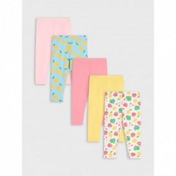 Lot de 5 leggings bébé fille