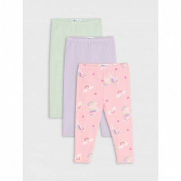 Lot de 3 leggings bébé fille