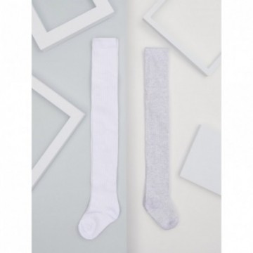 Lot de 2 paires de collants bébé fille