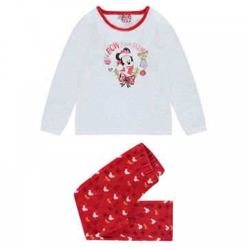 Pyjama de Noël en velours "Minnie" fille