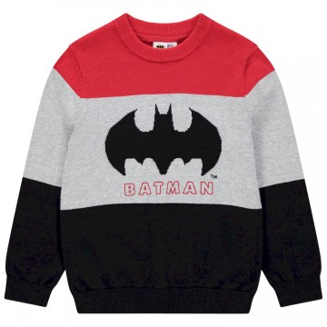 Pull en tricot "Batman" en jacquard garçon