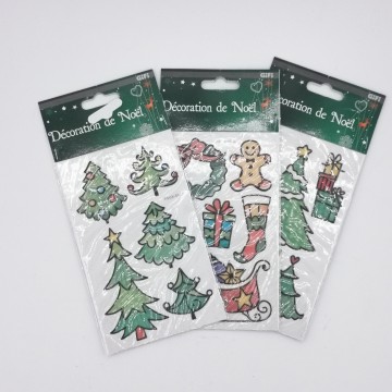 Lot de 3 planches de stickers de Noël