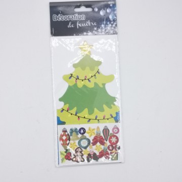 Lot de 2 stickers Noël de fenêtre