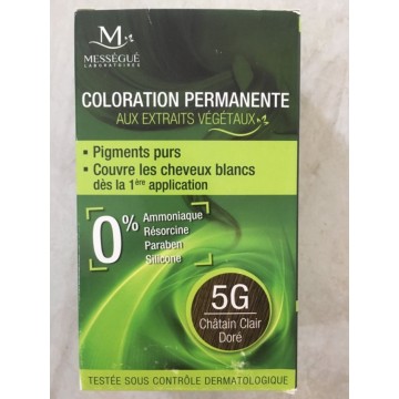 Coloration permanente aux extraits végétaux 5G Châtain Clair Doré