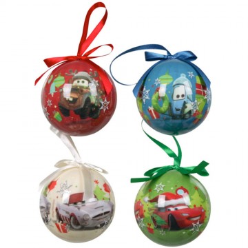 Lot de 4 boule de Noël "Cars"