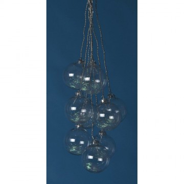 Suspension boules transparentes lumineuse