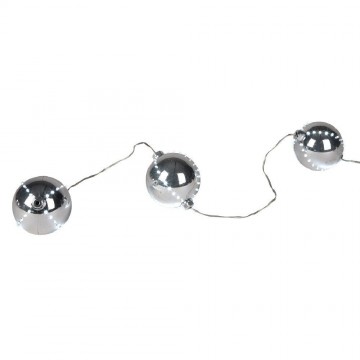 Suspension 3 boules de Noël digitales lumineuses 8 cm