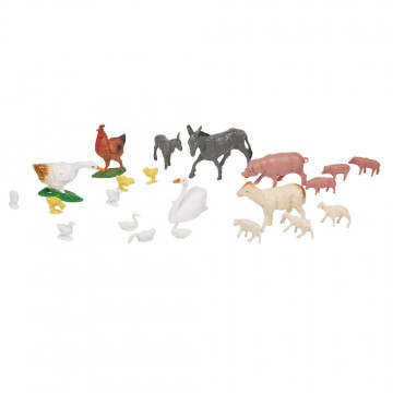 Set sujets animaux pour village de Noël